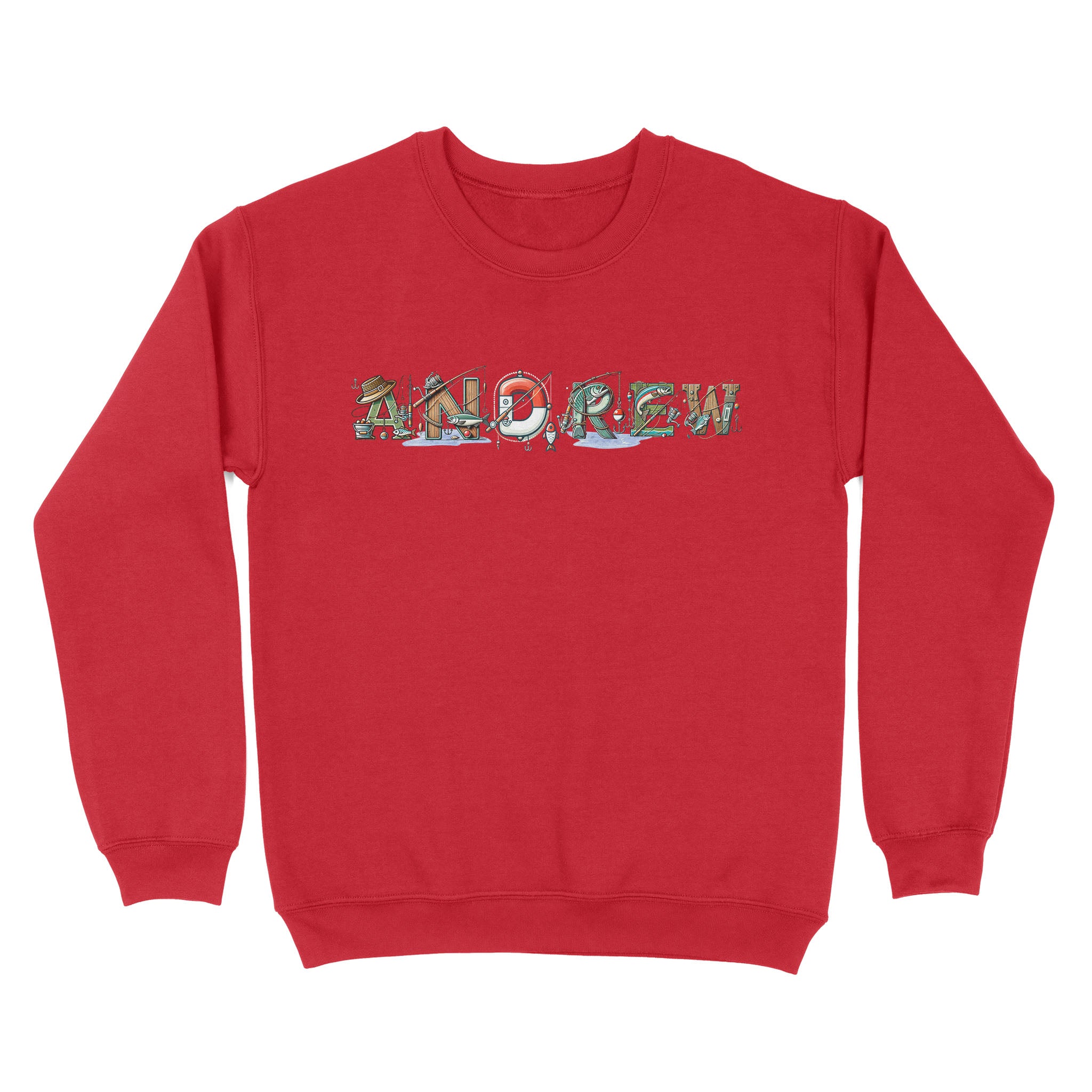 Personalized custom name fishing shirt for fisherman Unisex Sweatshirt