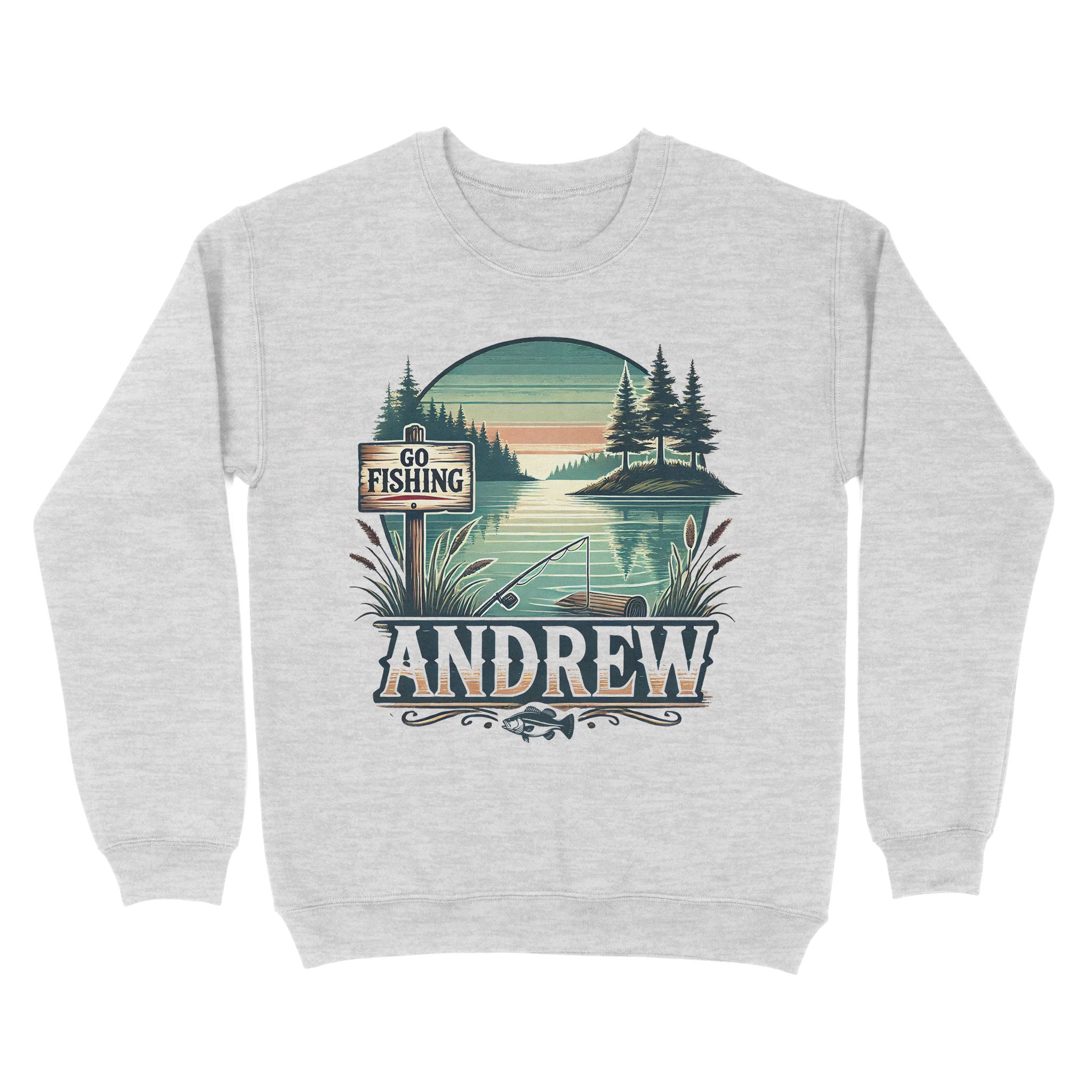 Personalized fishing shirt custom name Sweatshirt