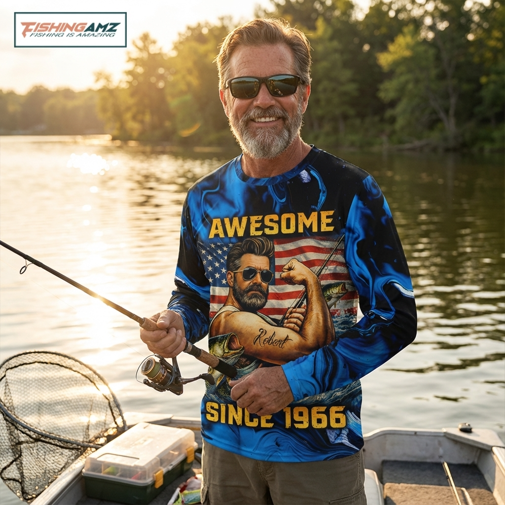 Awesome Personalized Custom Name and Year Fishing Shirt
