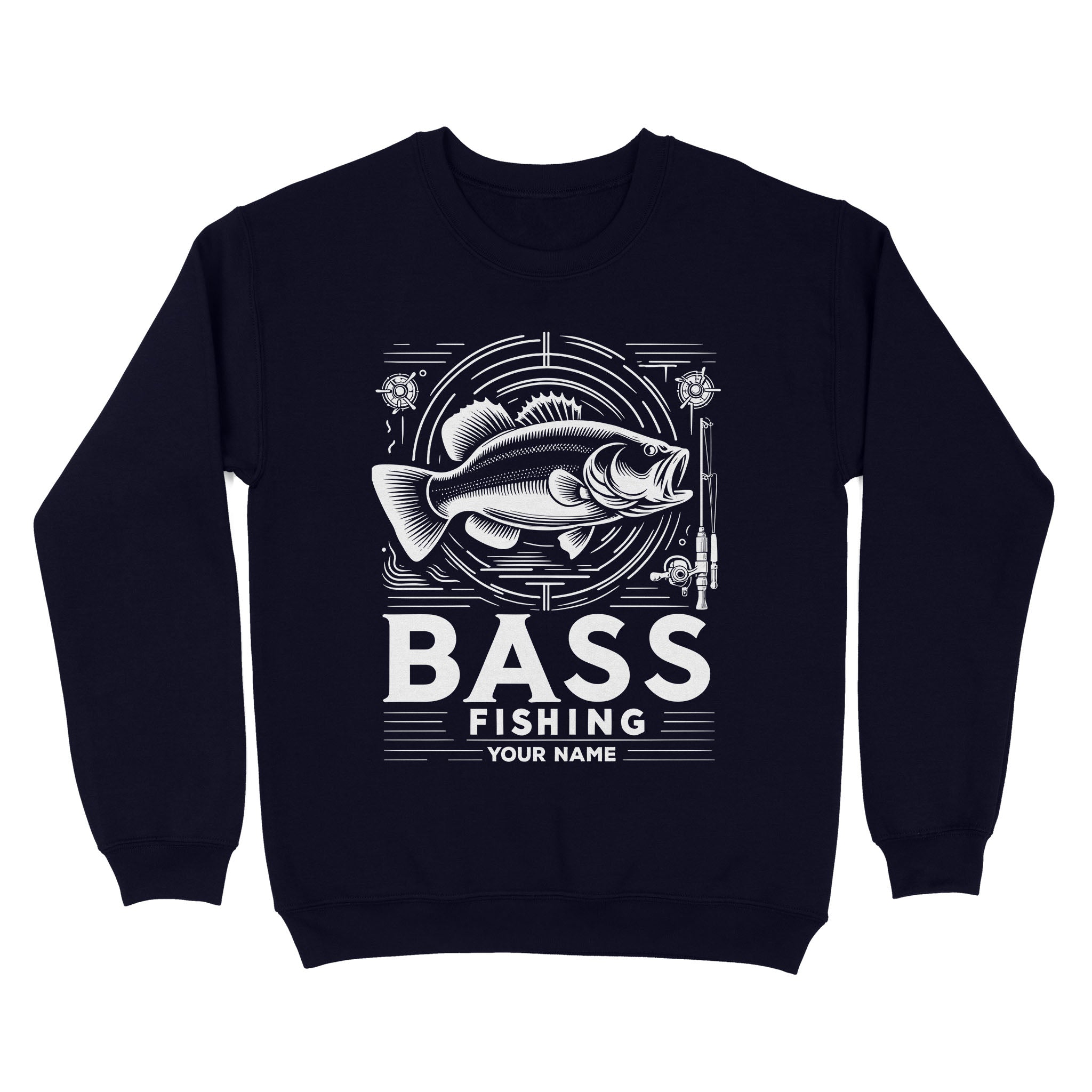 Sweatshirt - Bass fishing custom name personalized fishing shirt A53