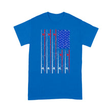 Load image into Gallery viewer, American US Flag Fishing Rod Shirt, Fisherman Gift D06 NPQ151- Premium T-shirt
