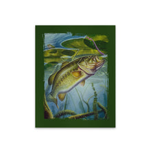 Load image into Gallery viewer, Bass fishing metal print (ready to hang) fisherman gift Chipteeamz

