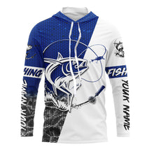 Load image into Gallery viewer, Tuna Saltwater Fishing Custom Long Sleeve Fishing Shirts, personalized Tuna Fishing jerseys | blue IPHW1865
