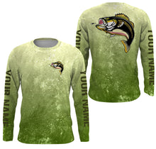 Load image into Gallery viewer, Personalized Bass Fishing Camo Long Sleeve Fishing Shirts, Custom Bass Tournament Fishing Shirts IPHW2305
