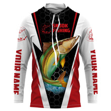Load image into Gallery viewer, Personalized Snook Fishing jerseys, Snook Fishing Long Sleeve Fishing tournament shirts | red IPHW2314
