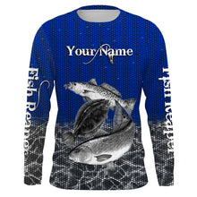 Load image into Gallery viewer, Redfish, Trout, Flounder Custom performance Fishing Shirts, Texas Slam Fishing jerseys | blue IPHW1694
