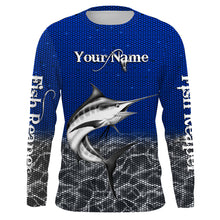 Load image into Gallery viewer, Marlin Fishing Custom Long Sleeve performance Fishing Shirts, Marlin Fishing jerseys | blue IPHW1695
