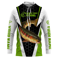 Load image into Gallery viewer, Custom Rainbow Trout Fishing jerseys, Trout Long Sleeves tournament Fishing Shirts | green IPHW2806
