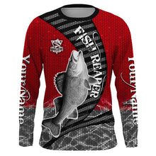 Load image into Gallery viewer, Walleye Custom Long Sleeve performance Fishing Shirts, Walleye tournament Fishing Shirts | red IPHW2188
