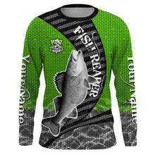 Load image into Gallery viewer, Walleye Fishing Custom performance Fishing Shirts, Walleye tournament Fishing Shirts | green IPHW1951
