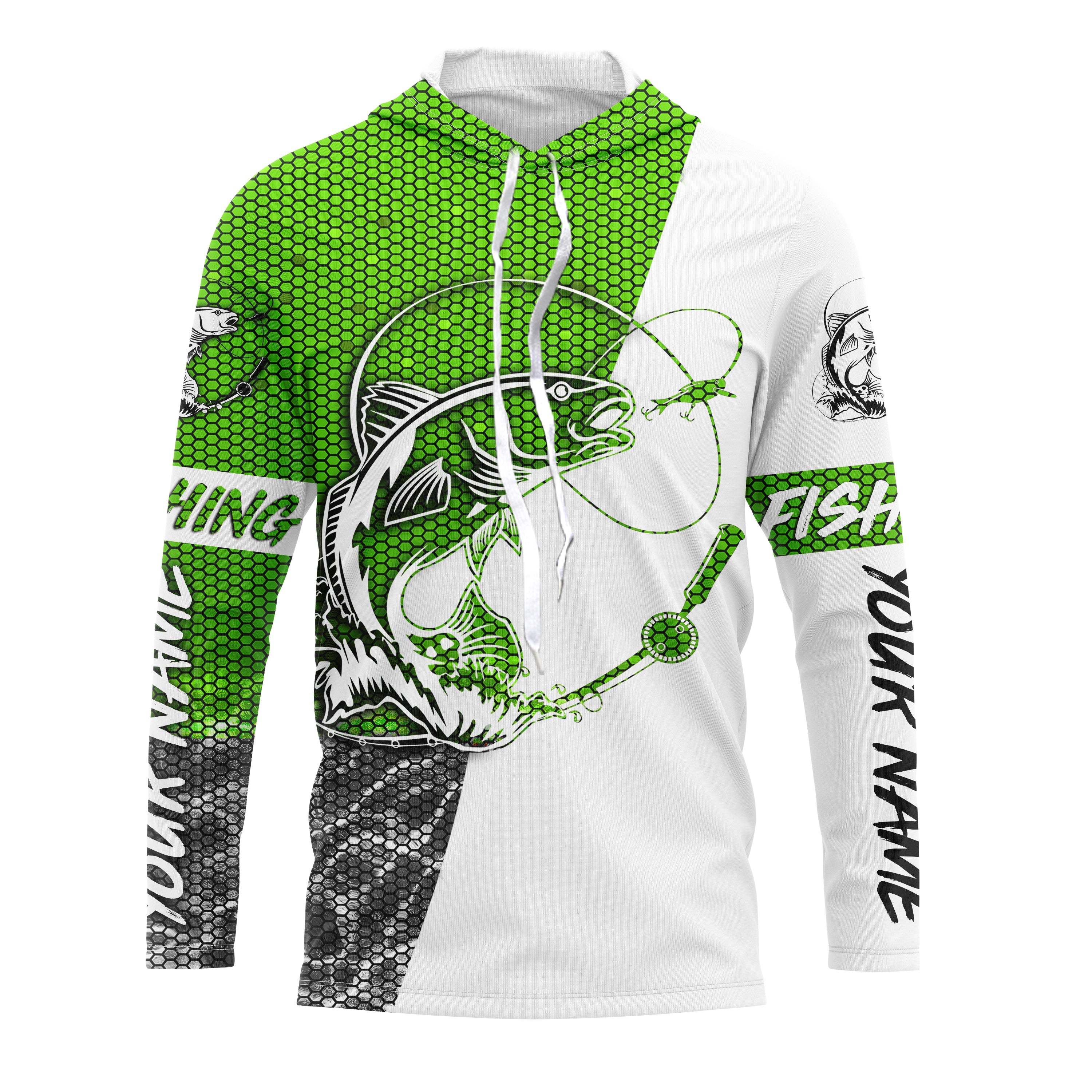 Redfish puppy Drum Custom UV Protection Fishing Shirts, Redfish Fishing jerseys | green IPHW2411