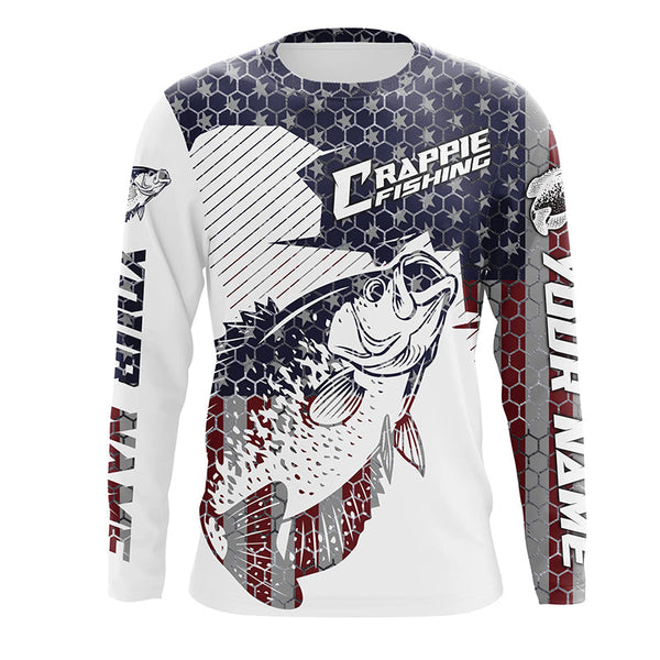 American Flag Crappie Fishing Shirts, Patriotic Crappie Fishing Jersey –  FishingAmz