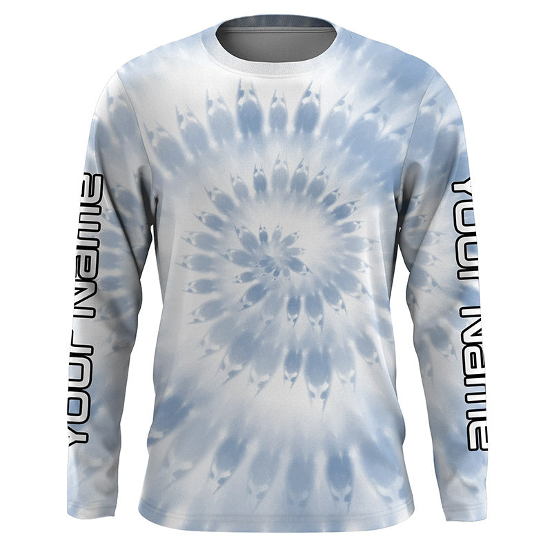 Custom spiral tie dye Long sleeve performance Fishing Shirts, Fishing gifts for Fishing lovers IPHW3585