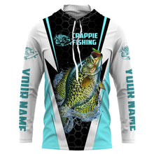 Load image into Gallery viewer, Crappie Fishing jerseys, Crappie Custom Long Sleeve performance Fishing Shirts | sky blue IPHW2076
