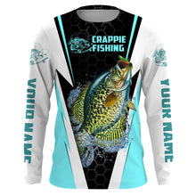 Load image into Gallery viewer, Crappie Fishing jerseys, Crappie Custom Long Sleeve performance Fishing Shirts | sky blue IPHW2076
