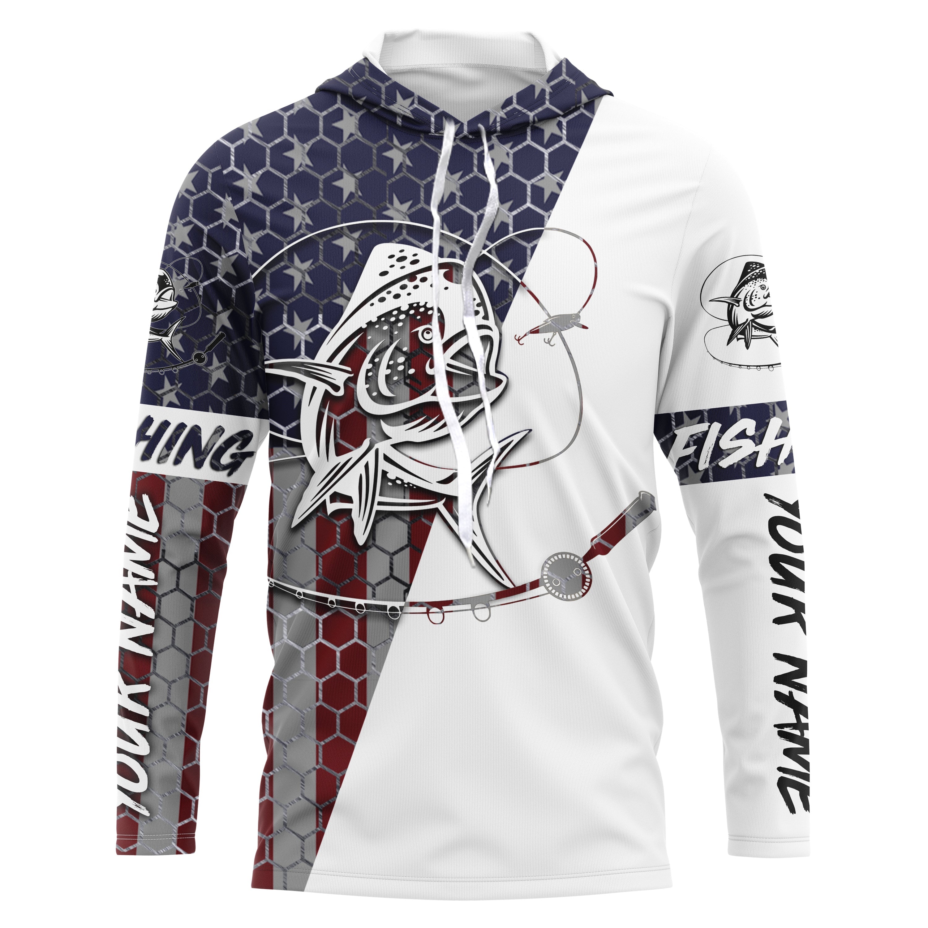 Mahi Mahi Fishing American Flag Custom Fishing shirts, personalized Patriotic Fishing jerseys IPHW2207