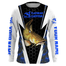 Load image into Gallery viewer, Catfish Fishing Custom Long Sleeve performance Fishing Shirts Fishing jerseys | blue camo IPHW2208
