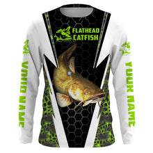 Load image into Gallery viewer, Catfish Fishing Custom Long Sleeve performance Fishing Shirts Fishing jerseys | green camo IPHW2209
