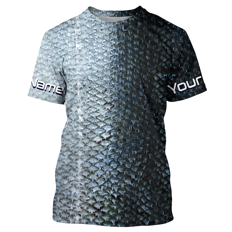 Chinook King Salmon Fishing Scales Custom Fishing T Shirts, Salmon Fishing Jerseys IPHW3986