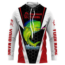 Load image into Gallery viewer, Personalized Mahi Mahi Fishing jerseys, Mahi Mahi Long Sleeve Fishing tournament shirts | red IPHW2233
