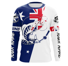 Load image into Gallery viewer, Australian flag King Mackerel Custom Long Sleeve performance Fishing Shirts, Kingfish Fishing jerseys IPHW2883
