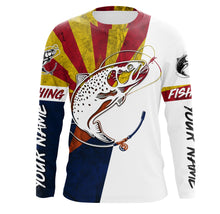 Load image into Gallery viewer, Arizona Rainbow Trout Custom Long Sleeve performance Fishing Shirts, Trout Fishing jerseys IPHW2903
