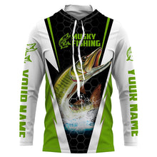 Load image into Gallery viewer, Musky Fishing Custom Long sleeve Fishing Shirts, Musky Fishing jerseys | green IPHW3494
