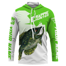 Load image into Gallery viewer, Angry Crappie Custom Long sleeve performance Fishing Shirts, Crappie hunter Fishing jerseys | green IPHW3381
