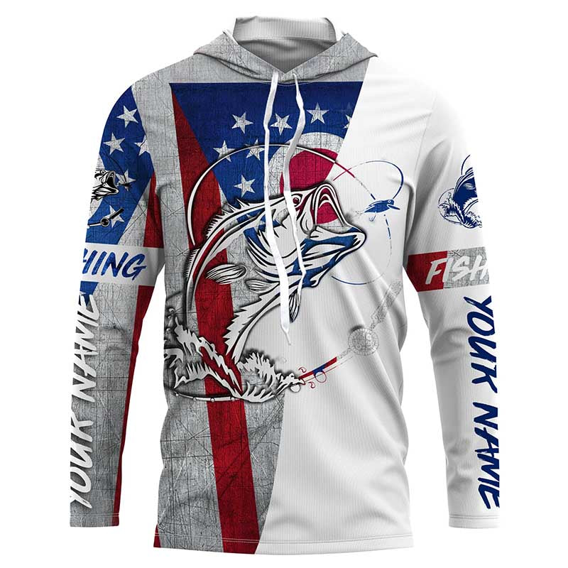 Ohio Bass Fishing tattoo Custom Long sleeve Fishing Shirts, OH Bass Fishing gifts IPHW3545