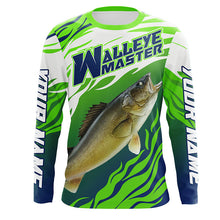 Load image into Gallery viewer, Walleye Fishing Custom Uv Protection Long Sleeve Fishing Shirts, Walleye Master Tournament Shirt IPHW3933
