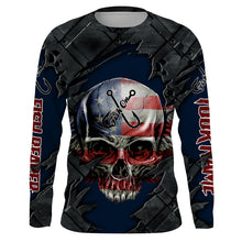 Load image into Gallery viewer, Fish reaper American flag Custom Long Sleeve performance Fishing Shirts, Patriotic Fishing gifts IPHW1893
