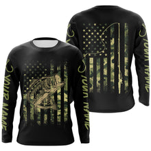 Load image into Gallery viewer, Bass Fishing camo American Flag Custom Fishing Shirts, personalized Patriotic Fishing gifts IPHW2303
