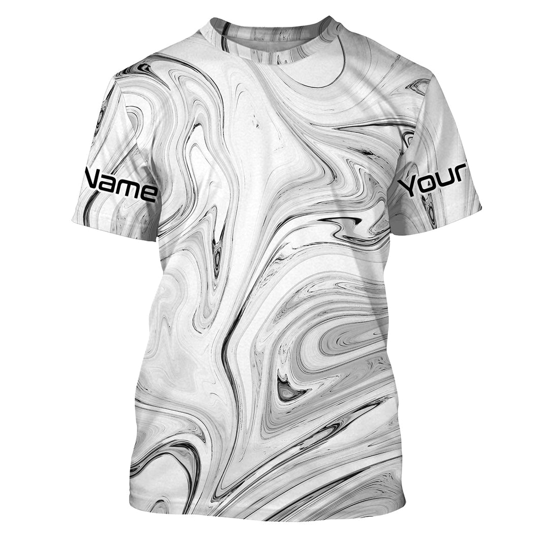 Black and white wave camo Custom performance Fishing T Shirts for men, women and kids IPHW1723
