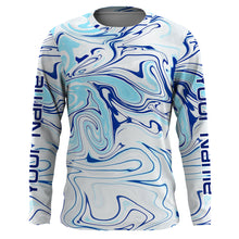 Load image into Gallery viewer, Custom Saltwater Long sleeve Fishing Shirts UV Protection, Sea wave camo Fishing Shirts - IPHW1728
