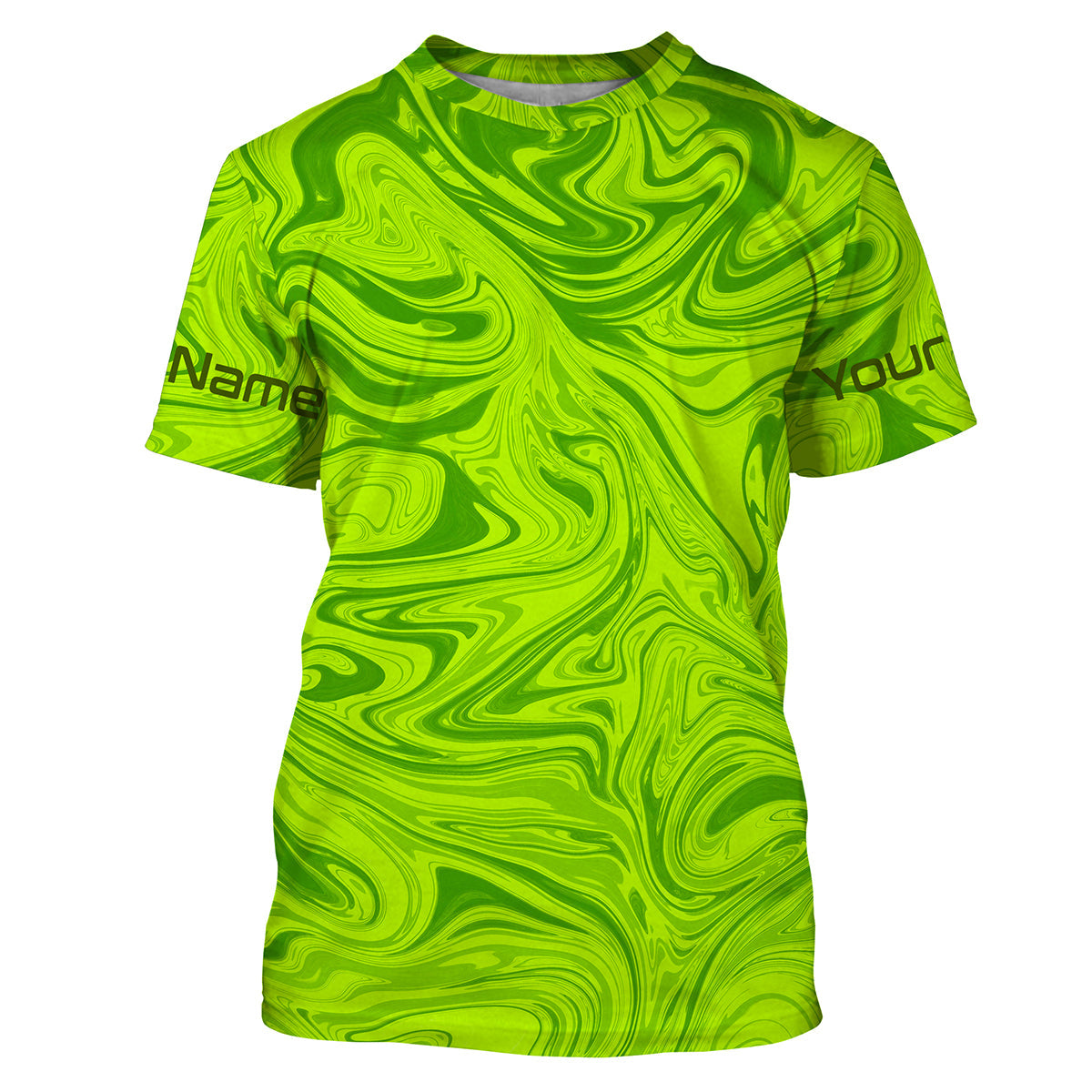 Lime green wave camo Custom UV Protection performance Fishing T Shirts, Fishing jerseys IPHW1736