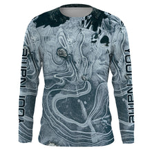 Load image into Gallery viewer, Personalized sea waves camo Long sleeve UV Protection Fishing Shirts, Custom Men Fishing apparel IPHW2312
