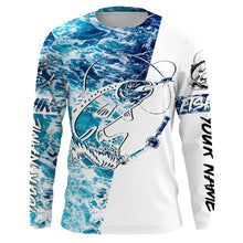 Load image into Gallery viewer, Speckled Trout Custom Long sleeve Fishing Shirts, Spotted sea Trout fishing shirts | waves camo IPHW3149
