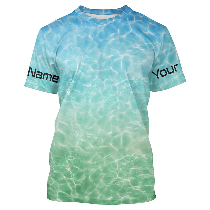 Water Surface Custom Fishing T Shirts For Men, Cool Fishing Jerseys IPHW3977
