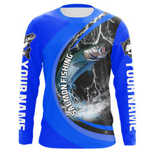 Load image into Gallery viewer, Chinook Salmon Custom Performance Fishing Shirts, King Salmon Fishing Jerseys | Blue IPHW4261
