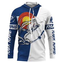 Load image into Gallery viewer, Personalized Colorado flag Bass Fishing Shirts, CO Bass Fishing jerseys, patriotic Fishing gifts IPHW2981
