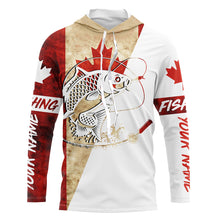 Load image into Gallery viewer, Canada Flag Carp Fishing Custom long sleeve performance Fishing Shirts, Carp Fishing jerseys IPHW2862
