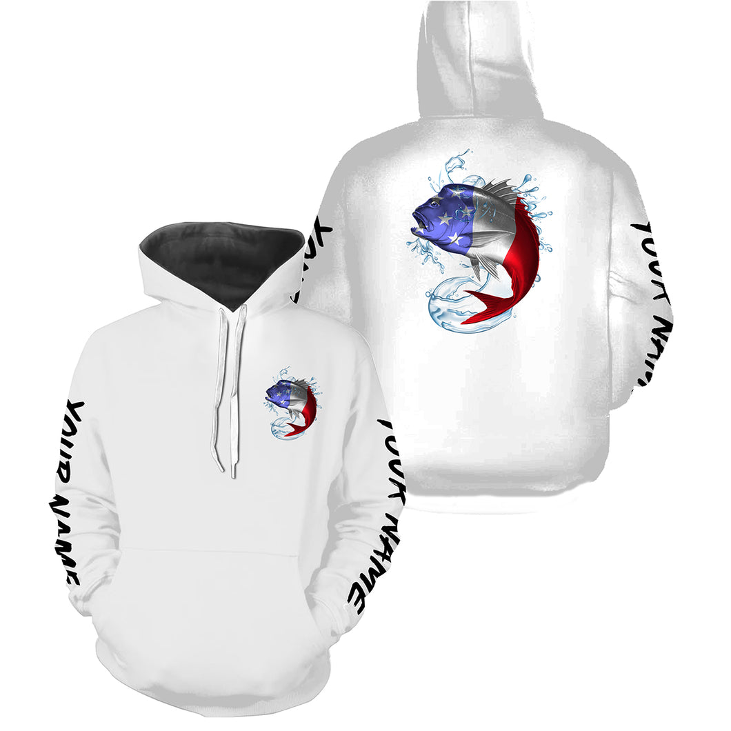 Red Snapper American Flag Custom All over print Hoodie Fishing Shirts, Patriotic Fishing apparel - HPW321