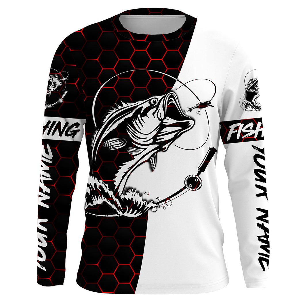 Custom Bass Fishing Long Sleeve performance Fishing Shirts, personaliz –  FishingAmz