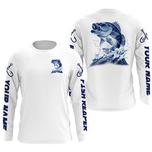 Load image into Gallery viewer, Personalized Bass Fishing Long Sleeve performance Fishing Shirts, Bass Fishing apparel IPHW2377
