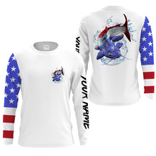 Load image into Gallery viewer, Catfish Fishing American Flag Custom  Long Sleeve Fishing Shirts, Patriotic Fishing gifts IPHW1660
