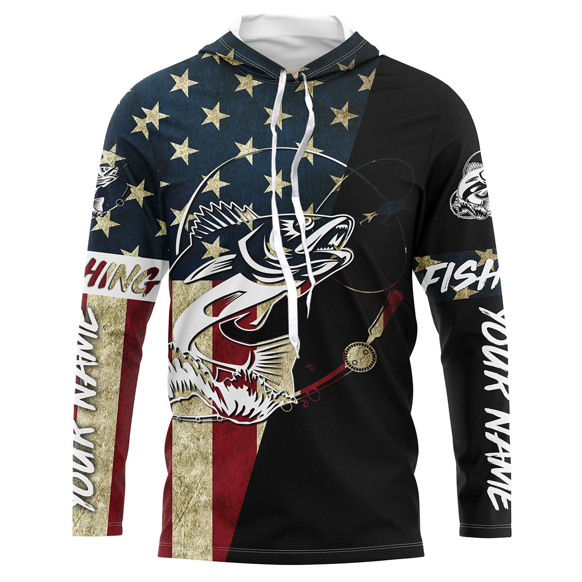 Personalized Walleye American Flag Fishing Shirts, Patriotic Walleye F –  FishingAmz