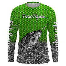 Load image into Gallery viewer, Crappie Fish reaper Custom performance Fishing Shirts, Crappie tournament Fishing shirts | green IPHW1669
