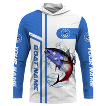 Load image into Gallery viewer, Tuna Fishing American Flag performance Fishing Shirts, personalized Patriotic Fishing gifts IPHW1713
