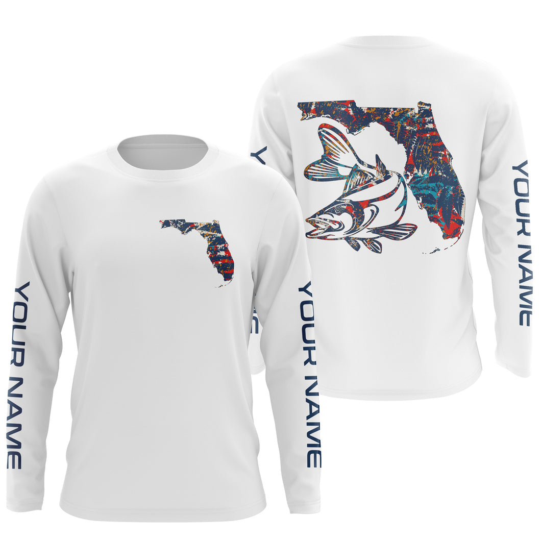 Personalized Florida Snook Fishing Shirts, Custom Snook Tournament Fishing jerseys IPHW2307