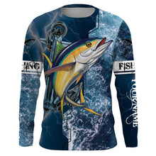 Load image into Gallery viewer, Yellowfin Tuna Custom Long Sleeve Fishing Shirts, Anchor Shirt Tuna Saltwater Fishing Shirts IPHW4087
